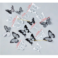 18pc 3d Effect Crystal Butterflies Wall Sticker
